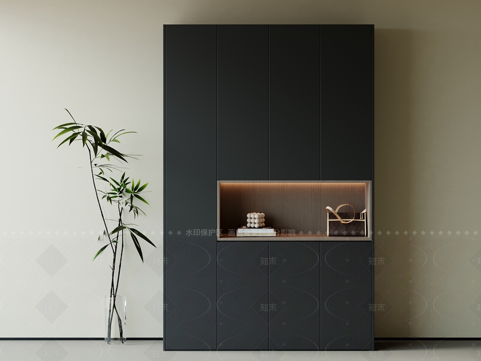 现代简约玄关柜3D模型下载【ID:1205814065】