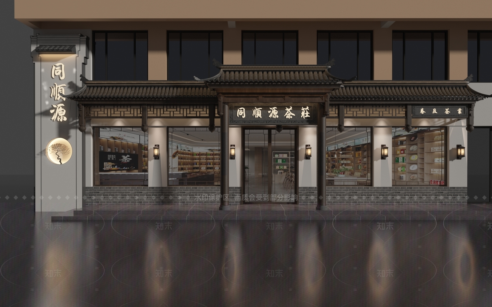 新中式法式中餐厅3D模型下载【ID:1205819217】