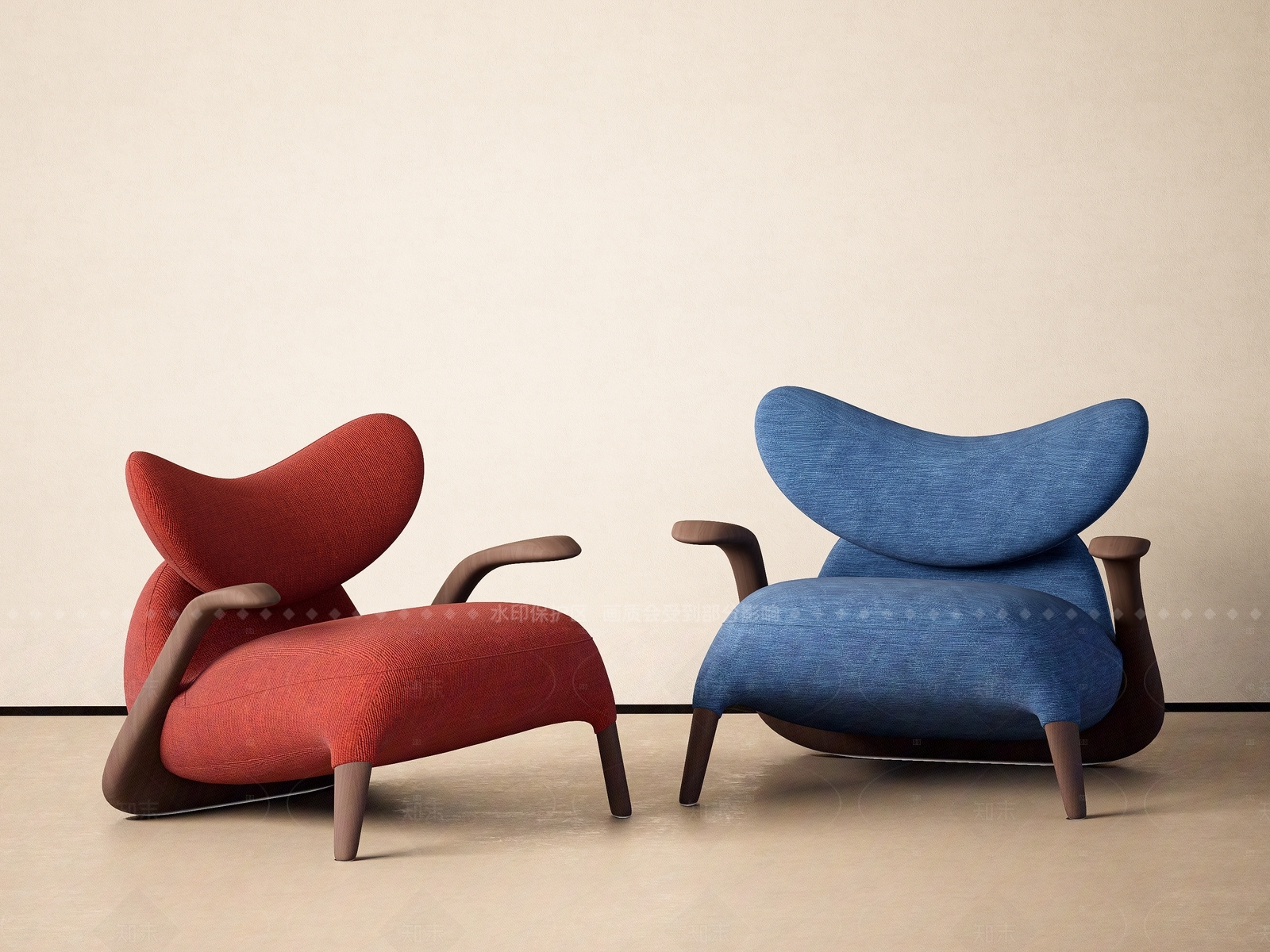 现代美式单人沙发SU模型下载【ID:1205820144】