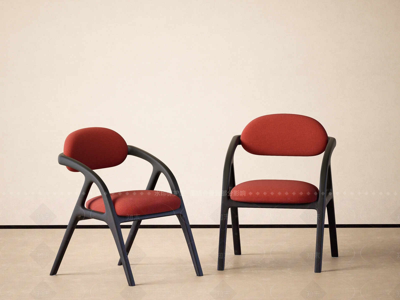 复古侘寂餐椅SU模型下载【ID:1205820321】