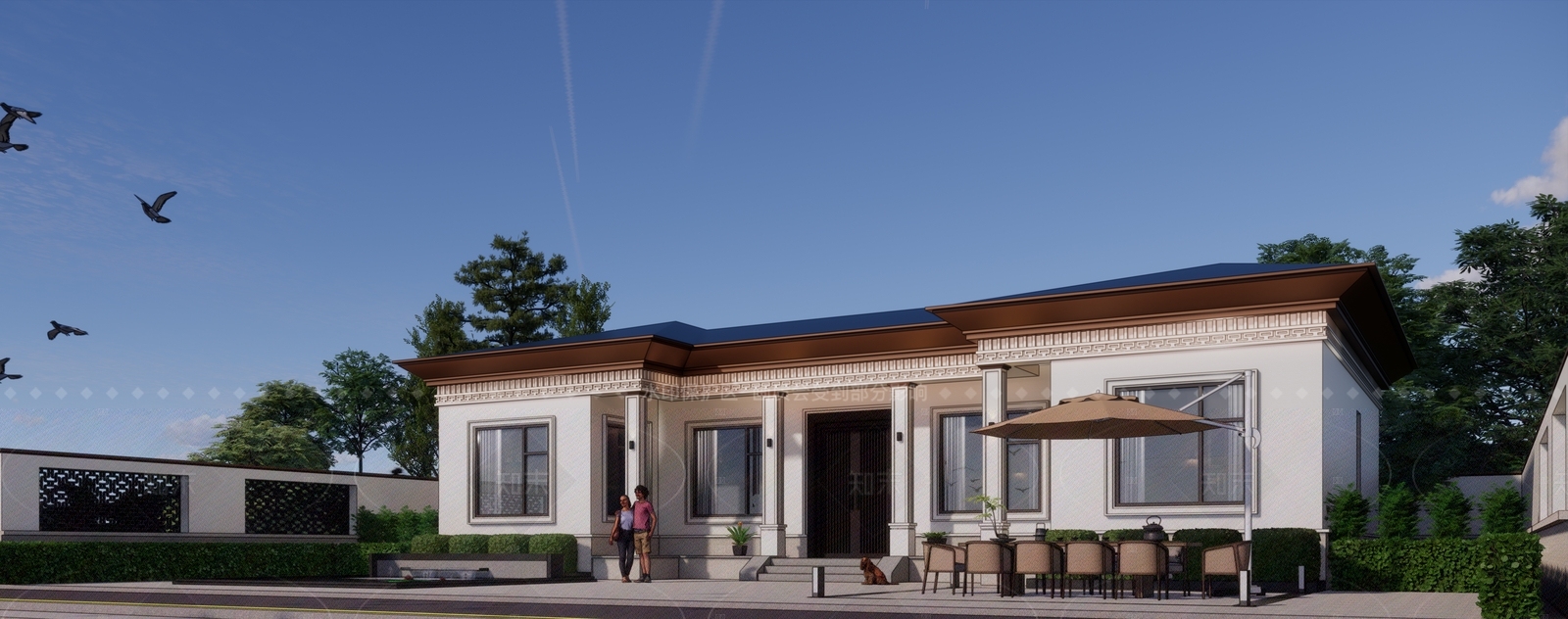 新中式中式别墅SU模型下载【ID:1205820794】