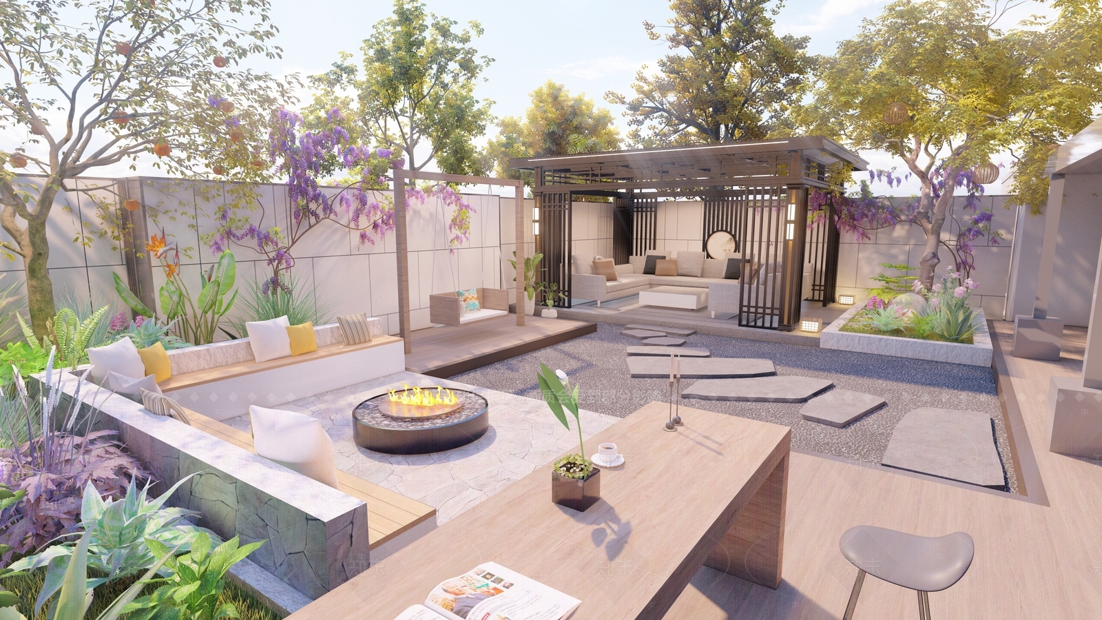 现代别墅庭院SU模型下载【ID:1205821020】