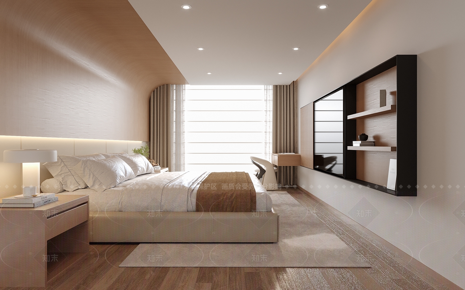 现代酒店客房3D模型下载【ID:1205824257】