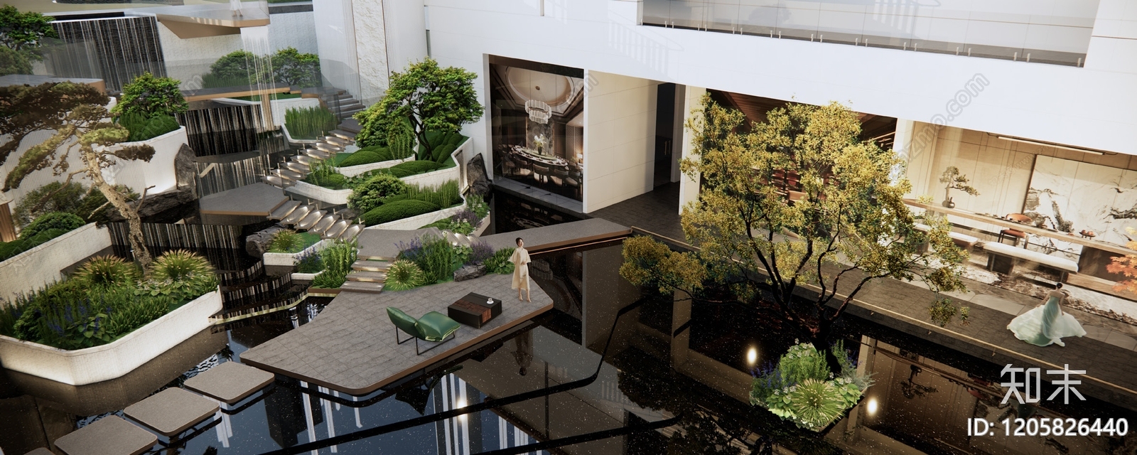 现代轻奢小区景观下载【ID:1205826440】