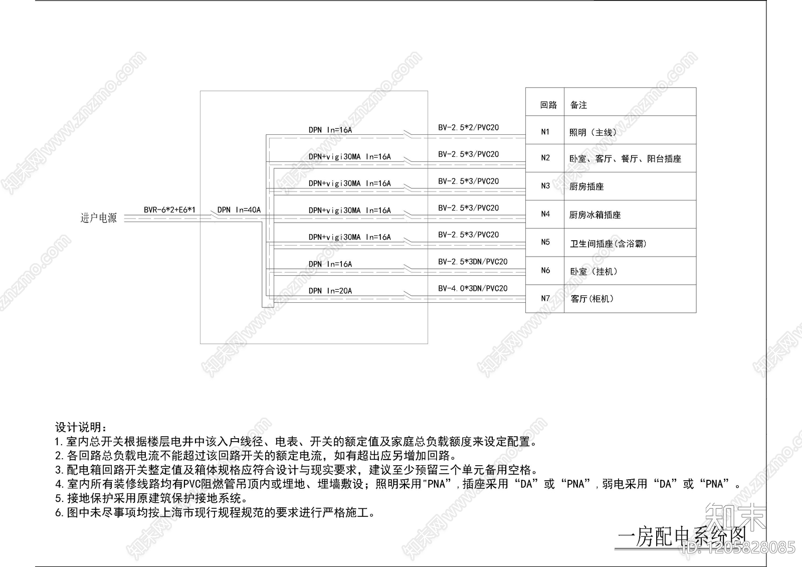 电气图cad施工图下载【ID:1205828085】