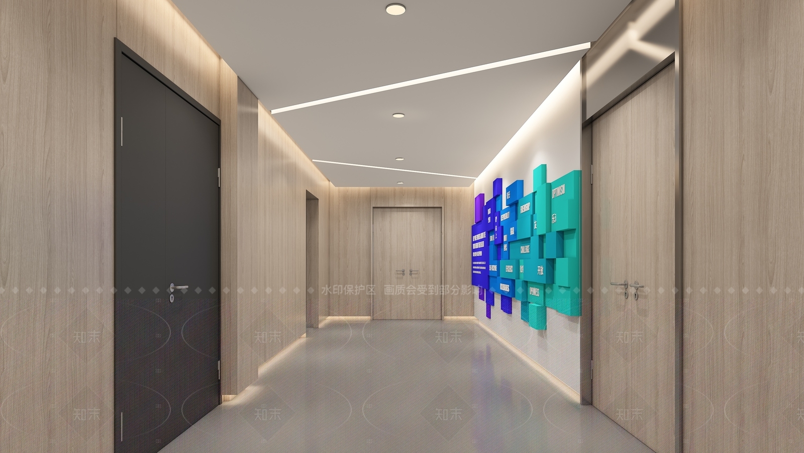 现代电梯间3D模型下载【ID:1205828965】