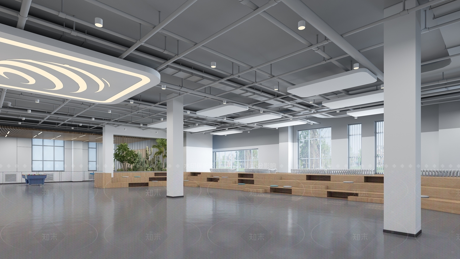 现代图书馆3D模型下载【ID:1206003420】