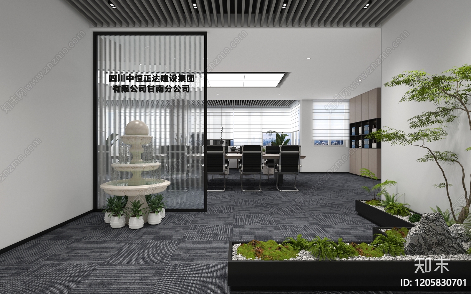 现代整体办公空间cad施工图下载【ID:1205830701】