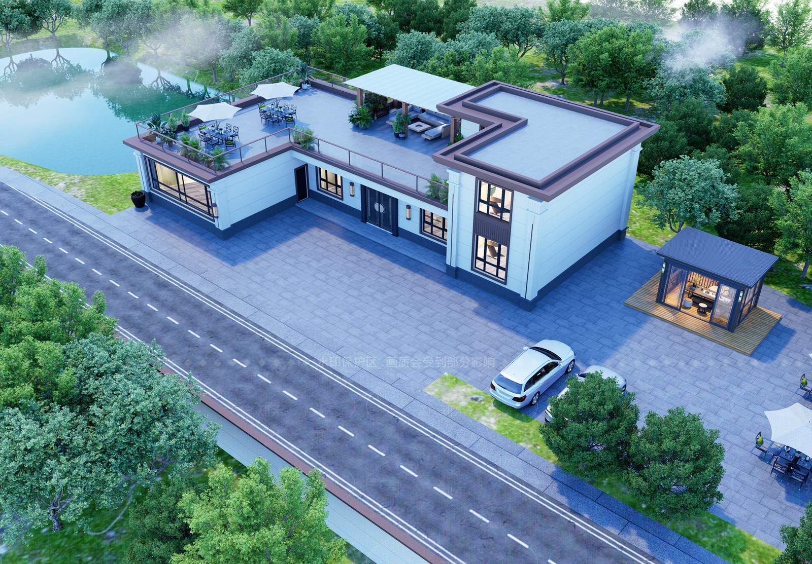 新中式别墅SU模型下载【ID:1205832086】