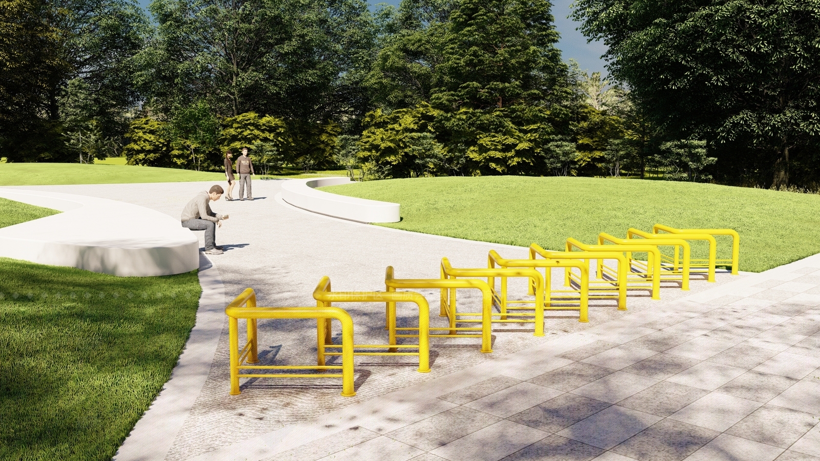 现代简约其他围挡围栏SU模型下载【ID:1205832458】