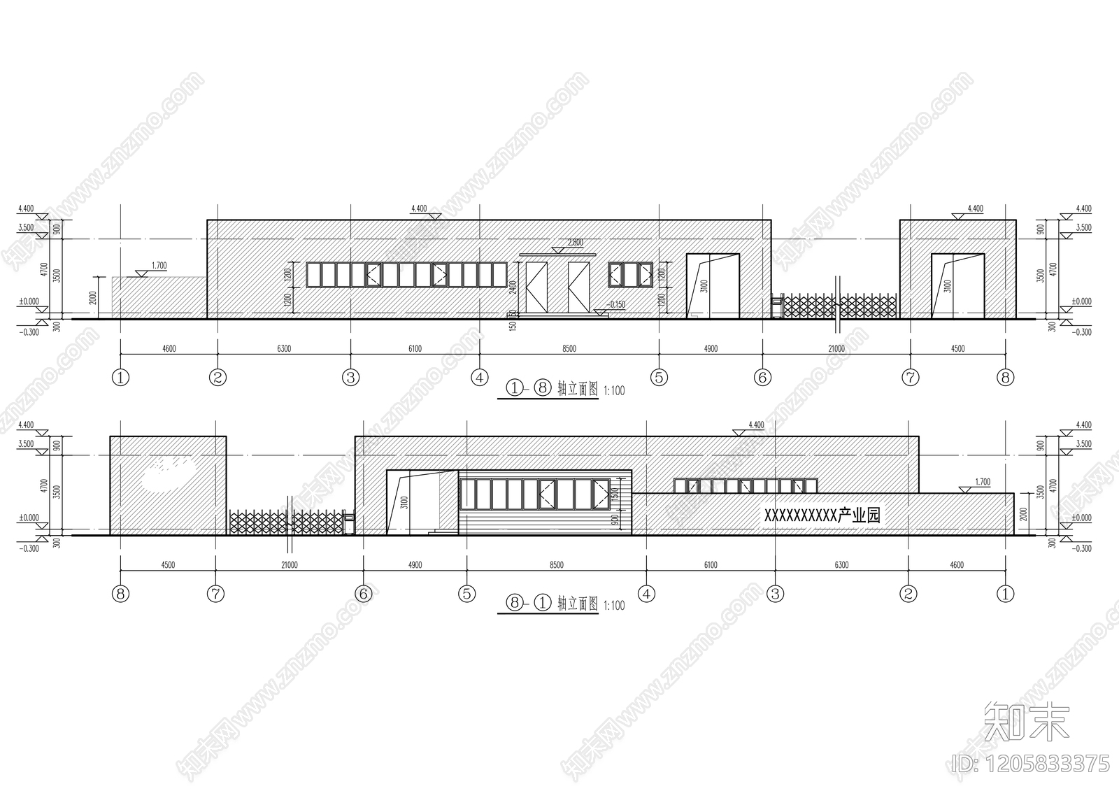 现代门卫室建筑cad施工图下载【ID:1205833375】