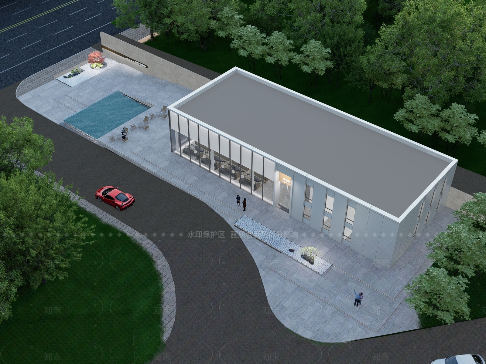 现代简约小公建SU模型下载【ID:1205834486】