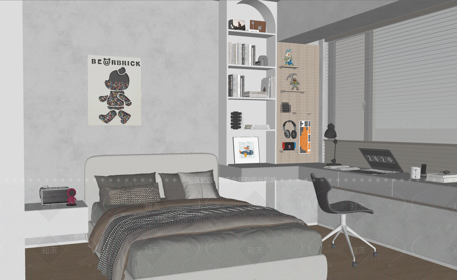 BE@RBRICK装饰挂画挂画SU模型下载【ID:1227572700】