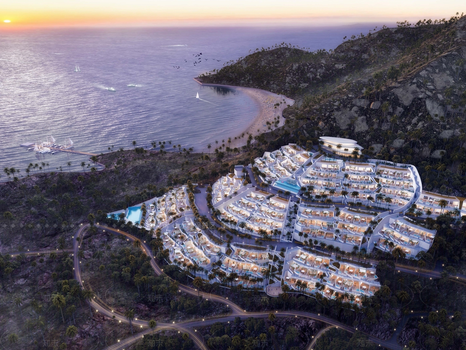 现代简约联排别墅SU模型下载【ID:1206295198】