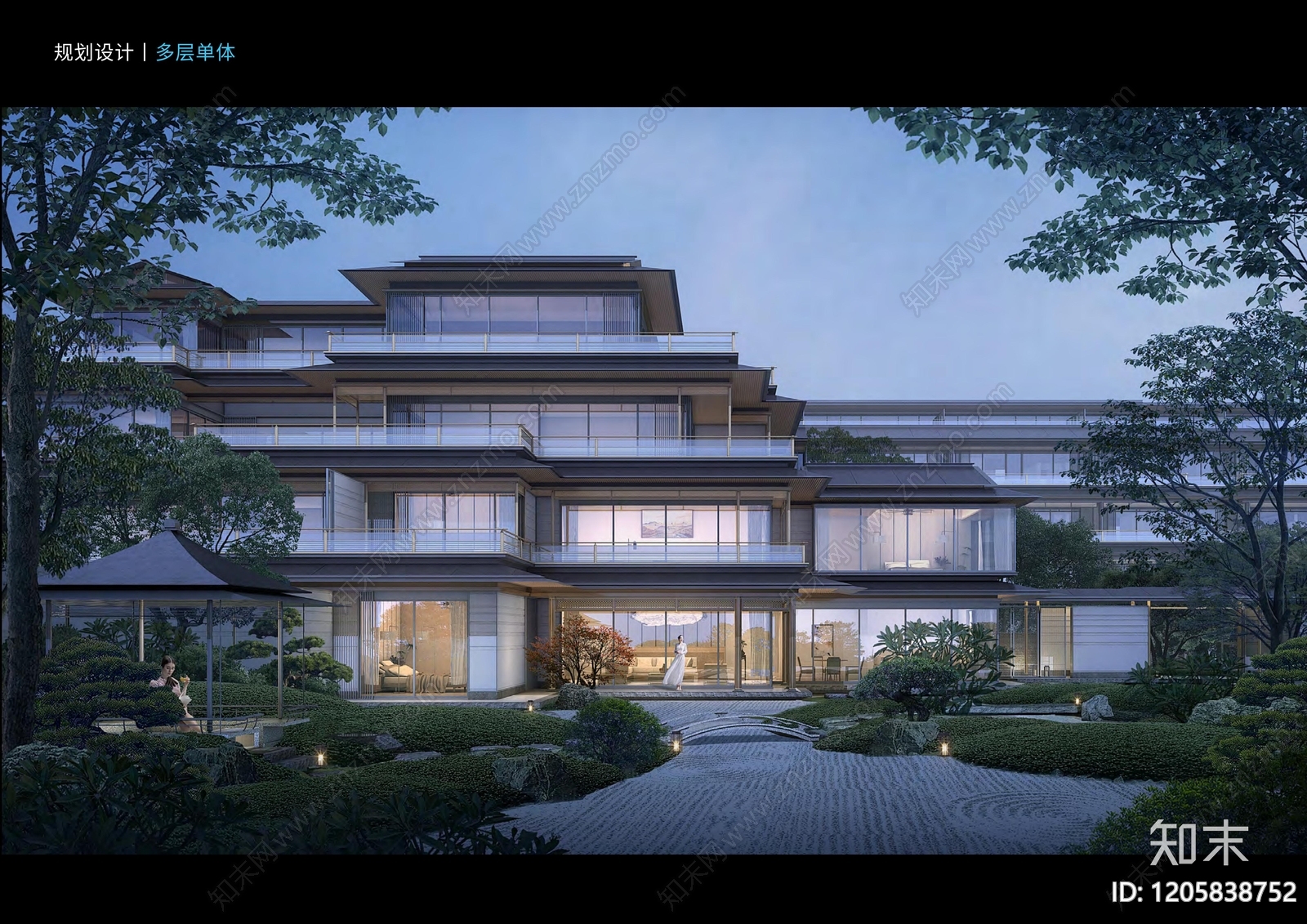 新中式小区建筑下载【ID:1205838752】