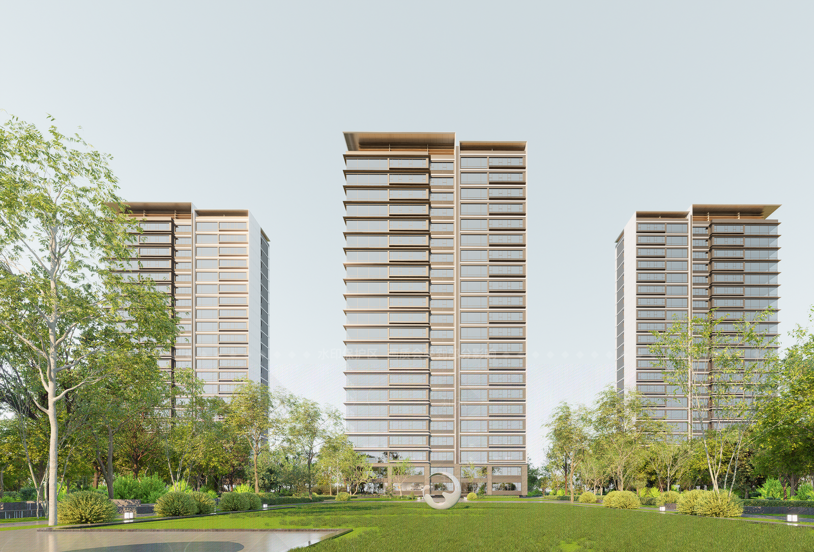 现代高层住宅SU模型下载【ID:1205840693】