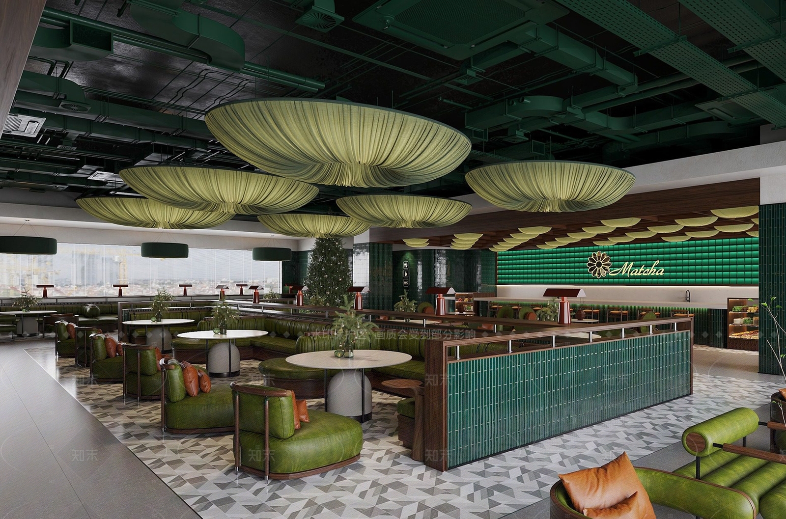 现代日式西餐厅SU模型下载【ID:1205861021】