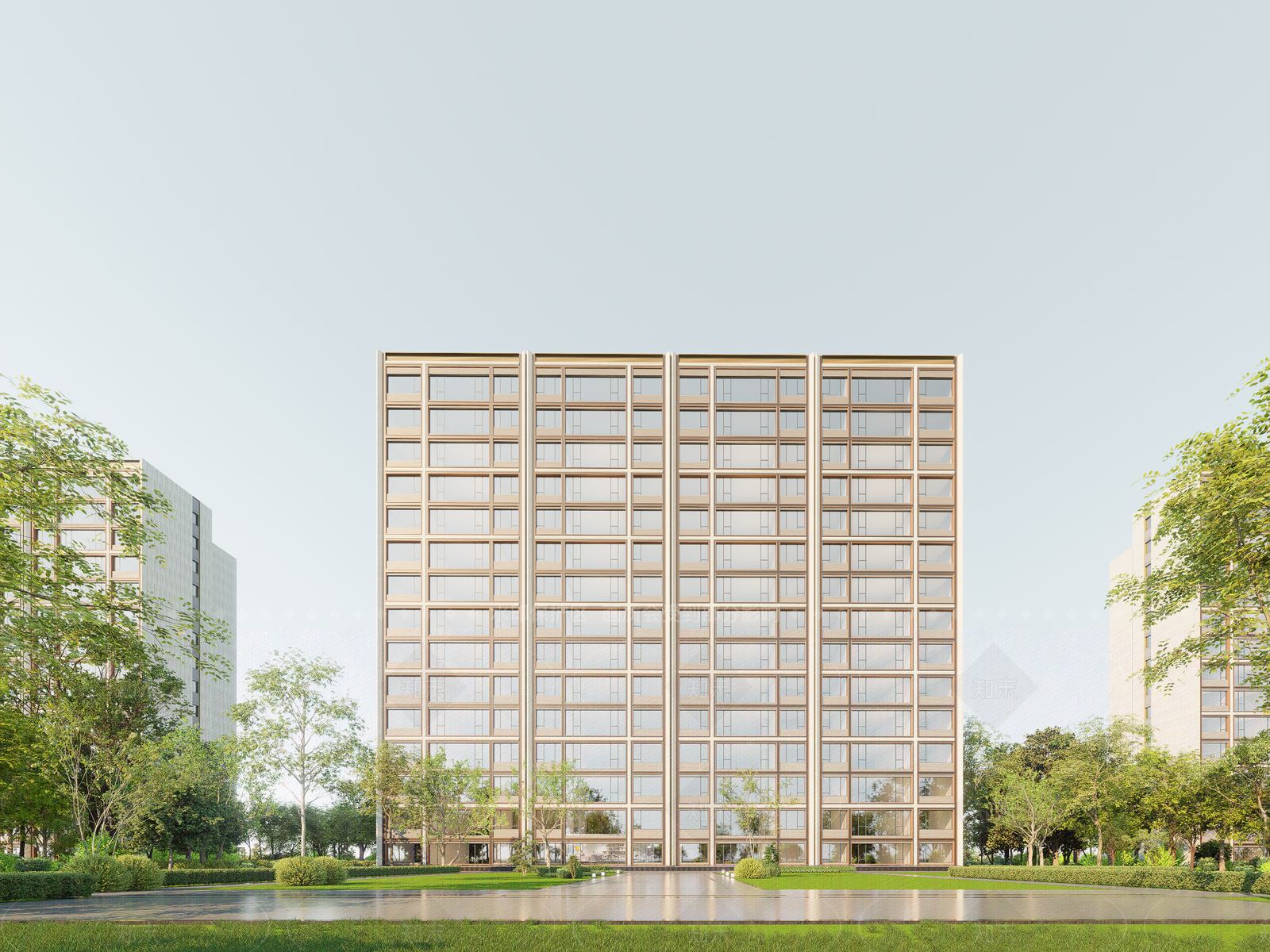 现代高层住宅SU模型下载【ID:1205840724】