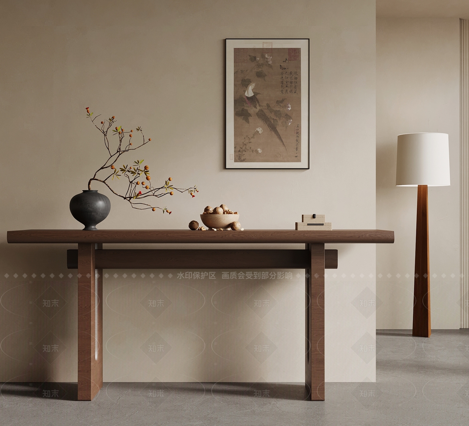 新中式条案3D模型下载【ID:1205841695】