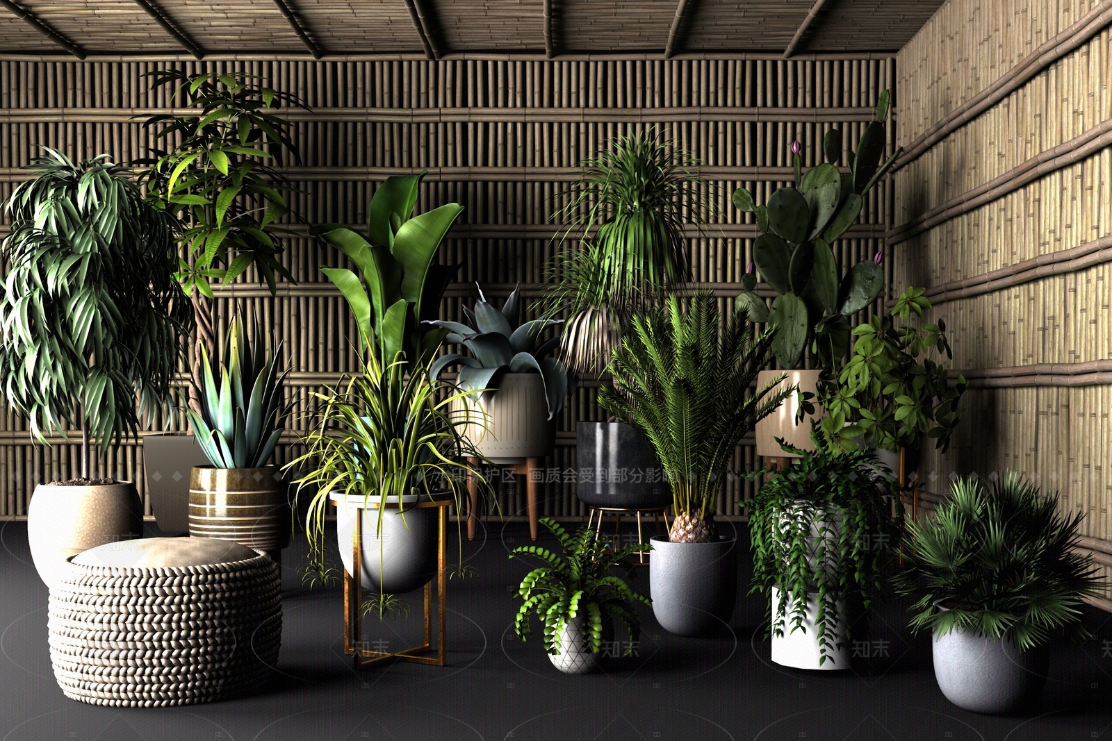 植物堆3D模型下载【ID:1205842212】