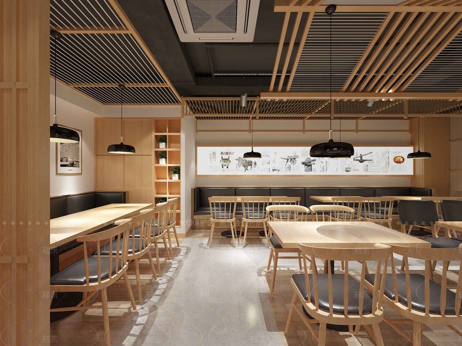 新中式中餐厅3D模型下载【ID:1221736606】
