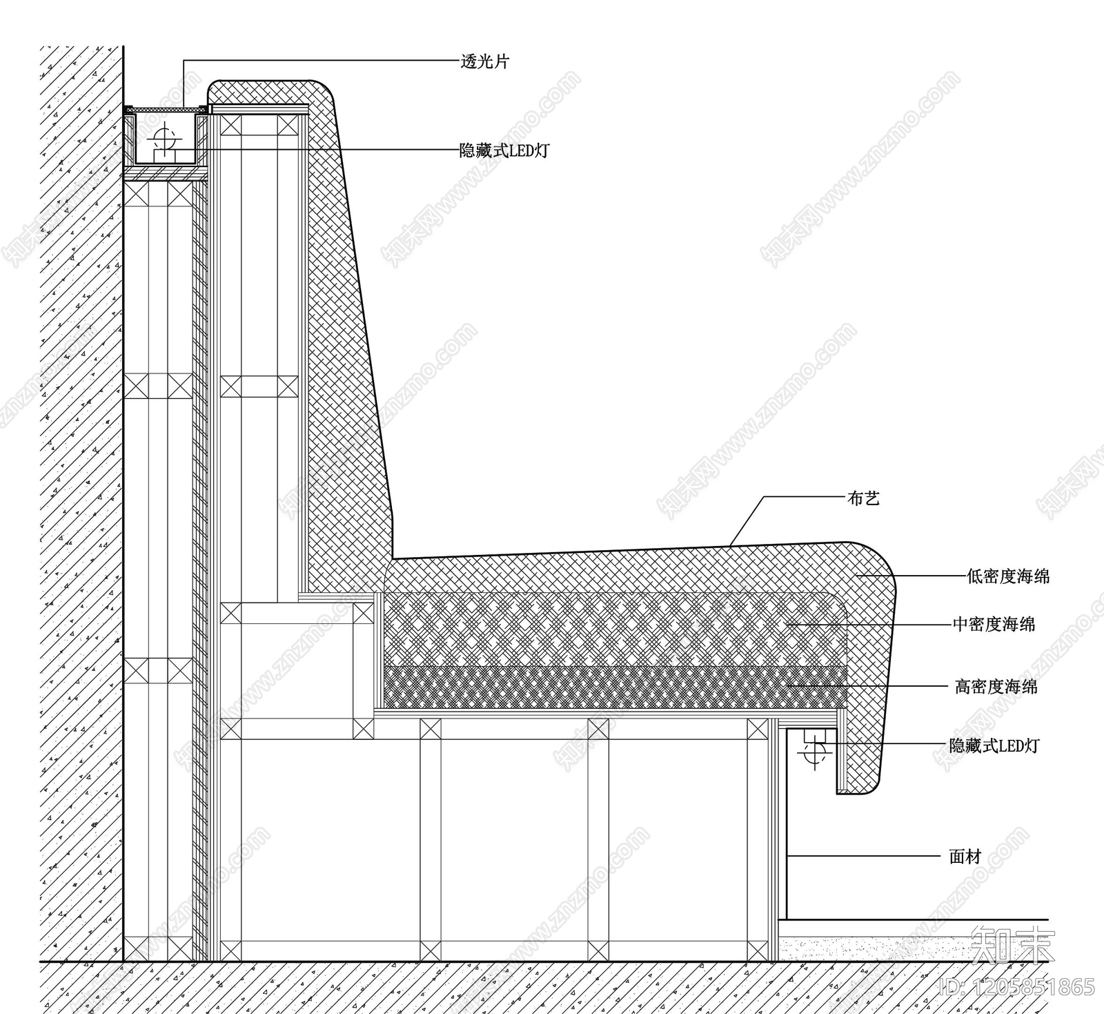 卡座节点施工图下载【ID:1205851865】