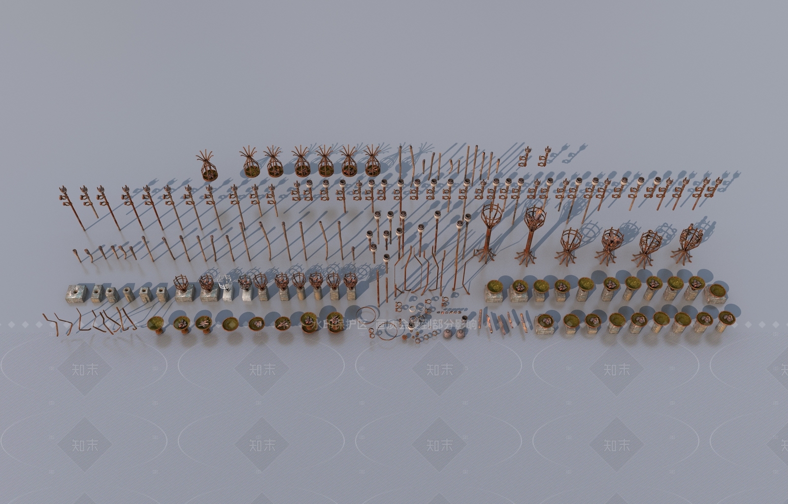 欧式灯具组合3D模型下载【ID:1205852102】