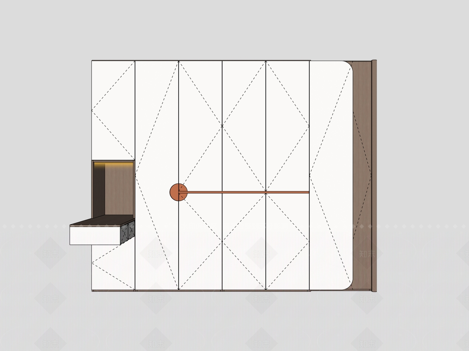 意式轻奢衣柜SU模型下载【ID:1205852908】