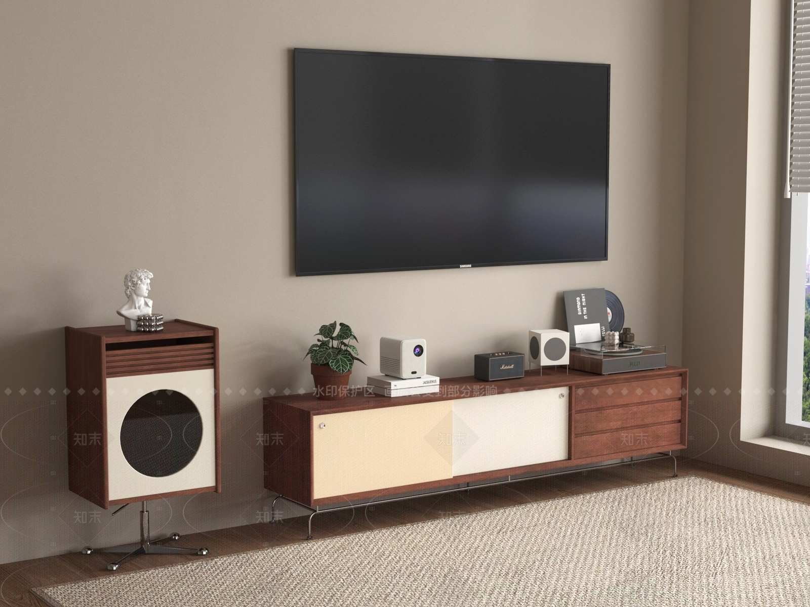 中古电视柜3D模型下载【ID:1205858748】