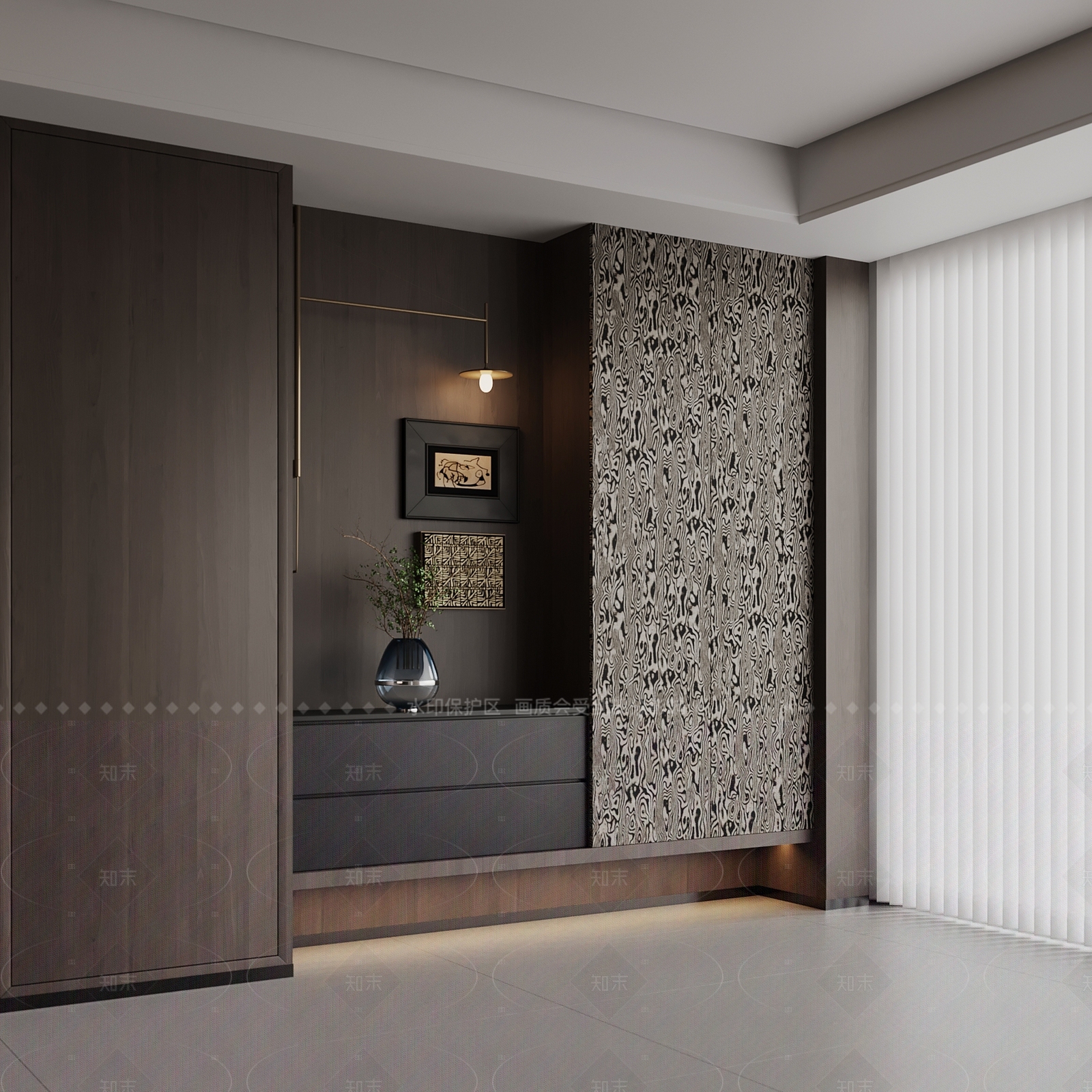 现代玄关柜3D模型下载【ID:1205860184】