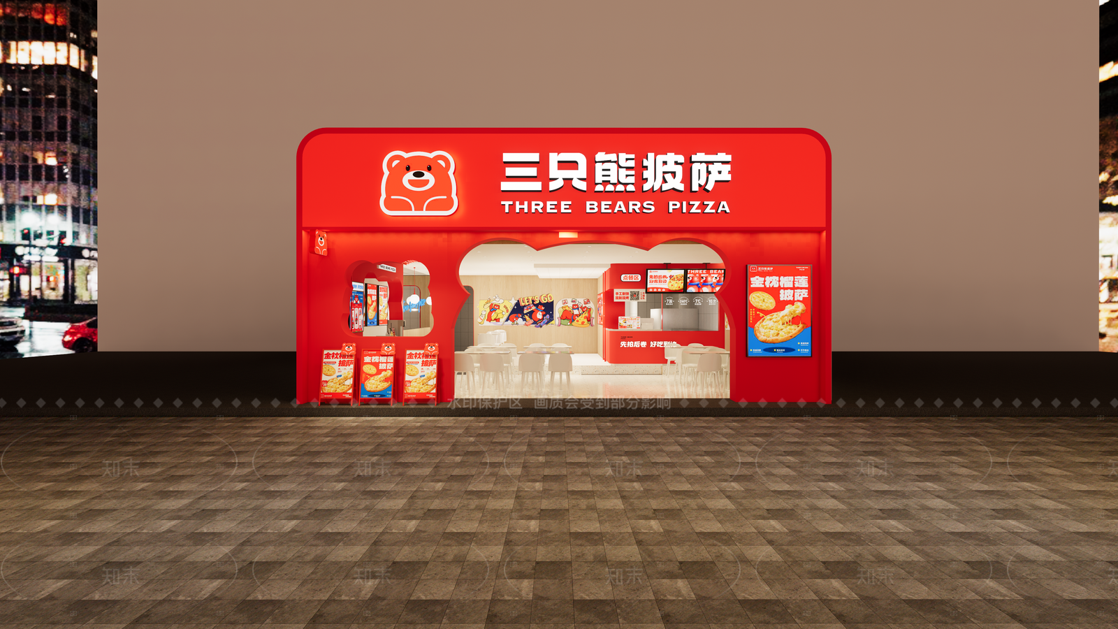 现代甜品面包店SU模型下载【ID:1205865470】