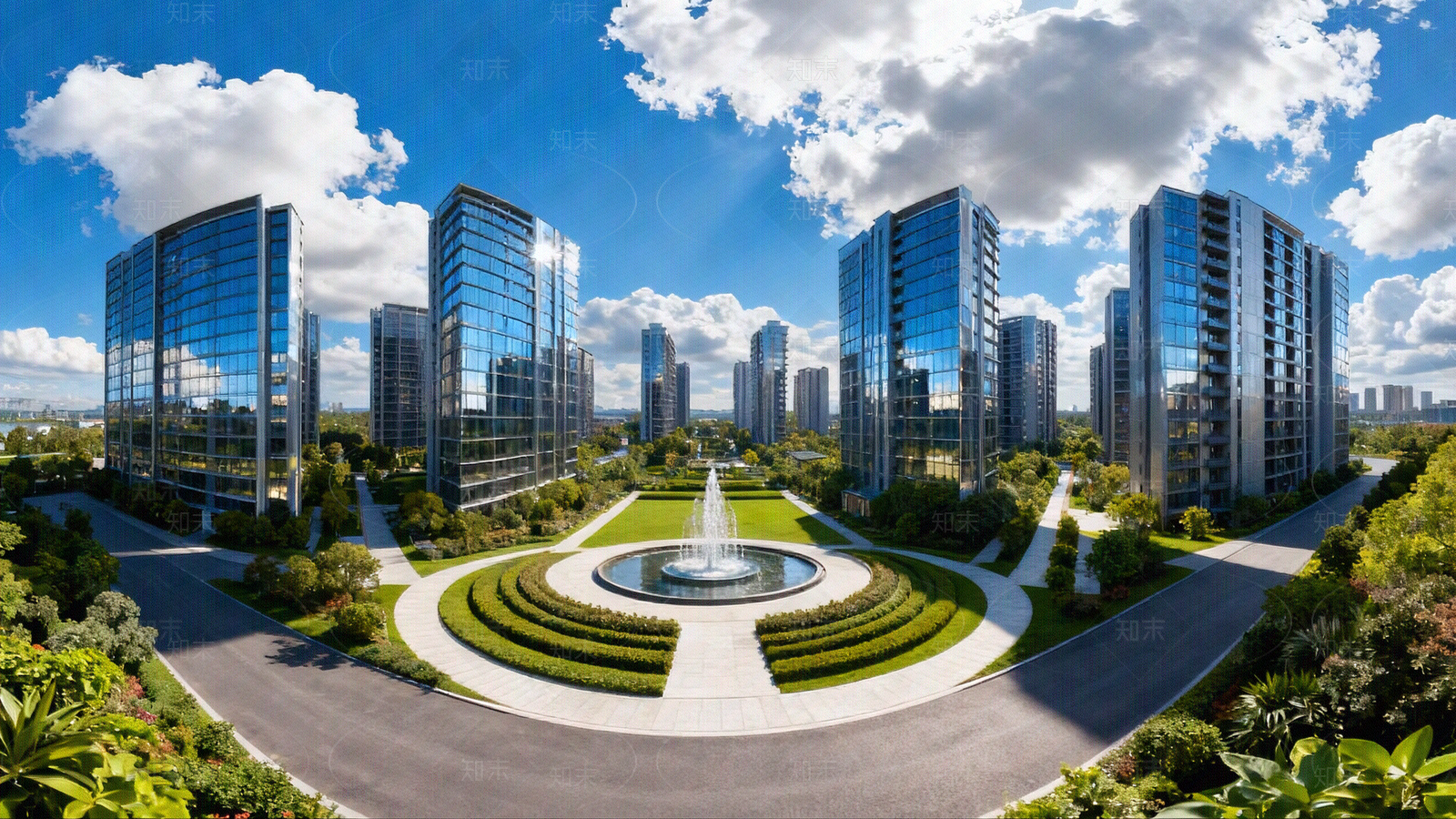 现代小区HDR贴图下载【ID:1205868138】