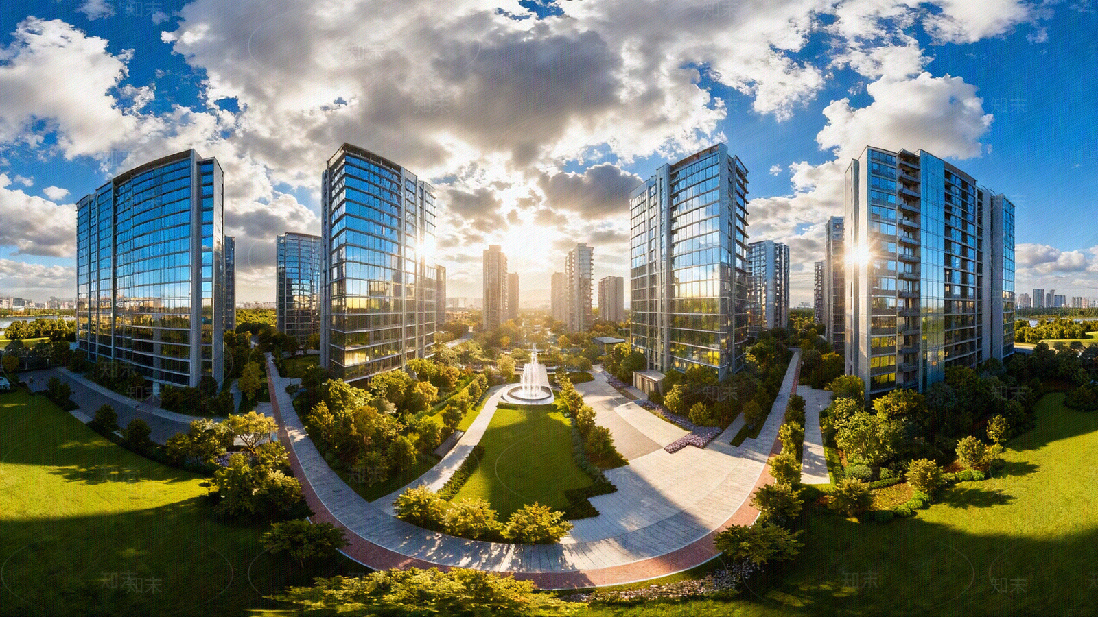 现代小区HDR贴图下载【ID:1205868779】