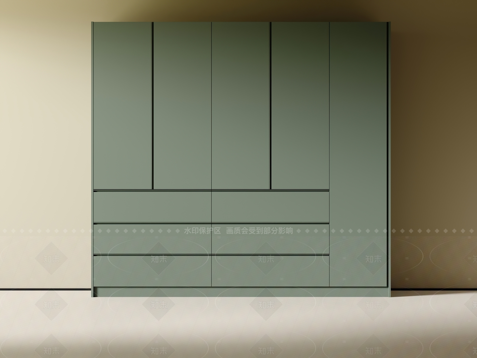 现代衣柜3D模型下载【ID:1205870153】