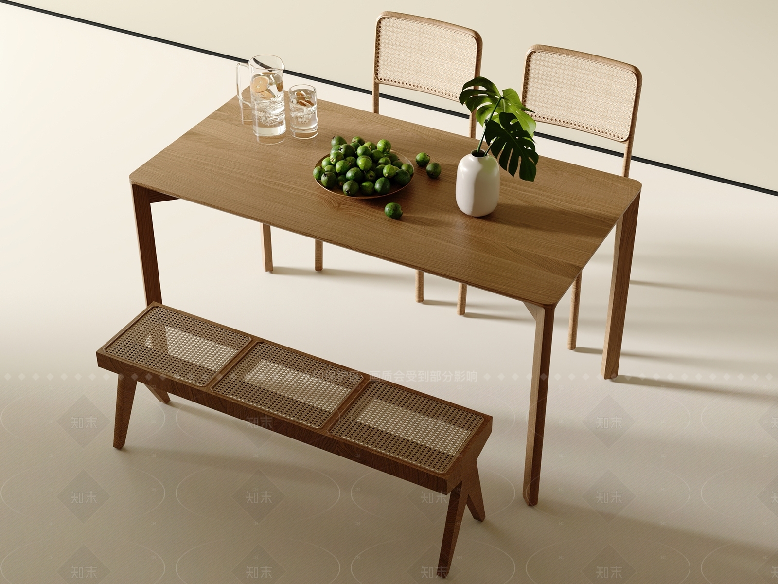 现代餐桌椅3D模型下载【ID:1205870237】
