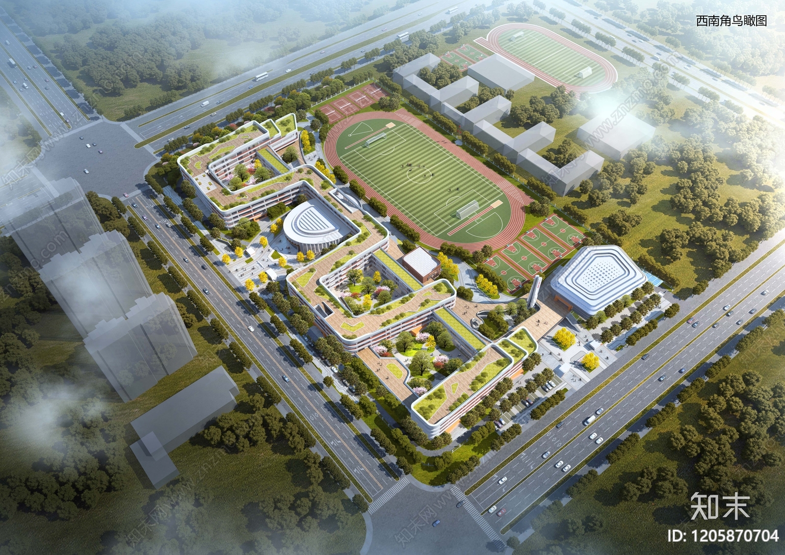 现代简约中小学建筑下载【ID:1205870704】