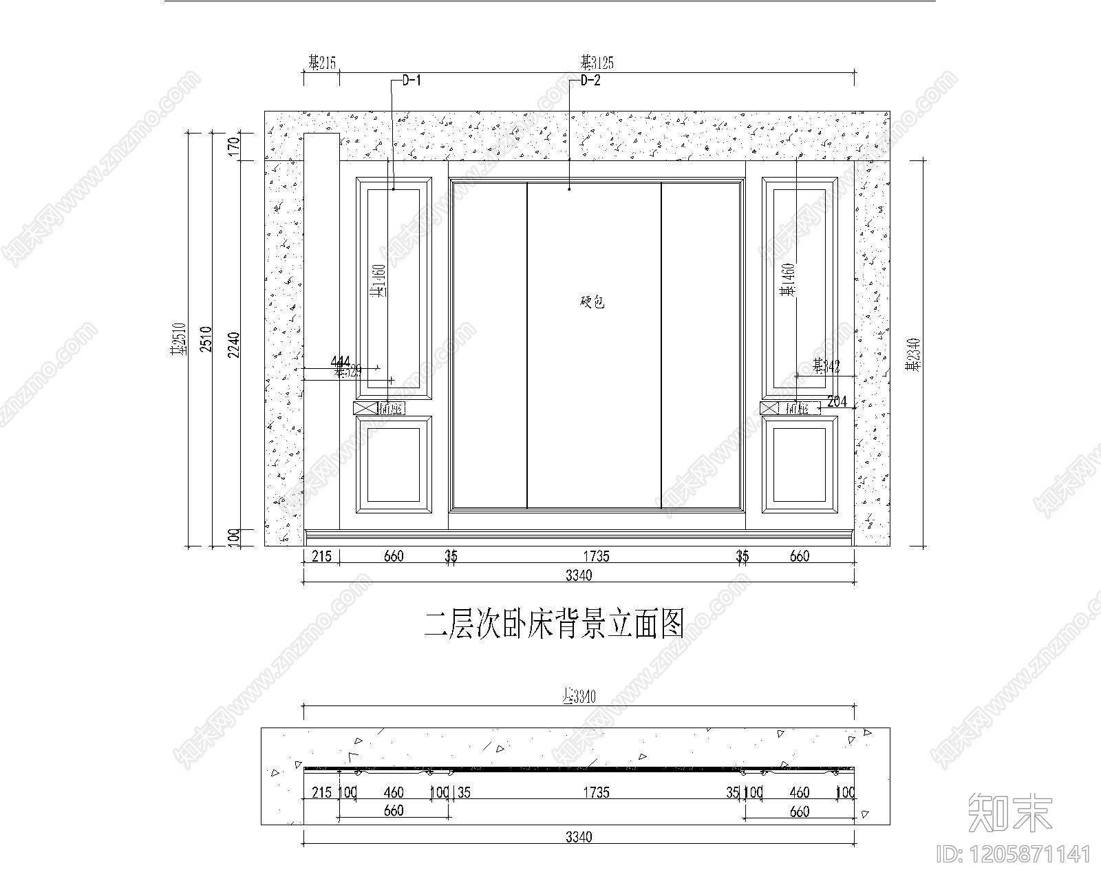背景墙节点施工图下载【ID:1205871141】