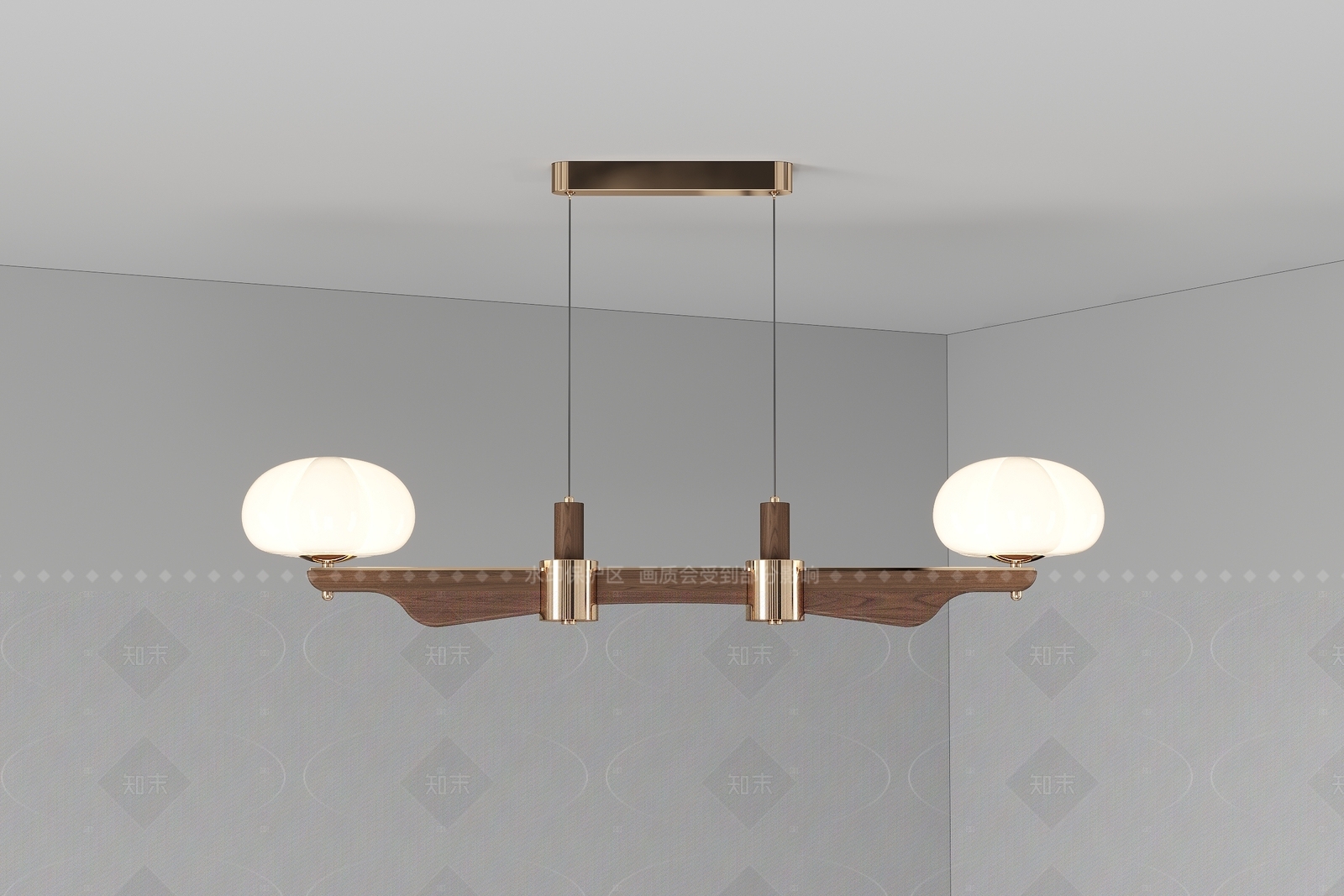 侘寂中古吊灯3D模型下载【ID:1205873945】