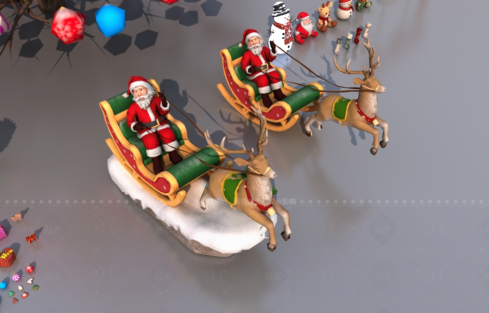 现代摆件组合3D模型下载【ID:1205877184】
