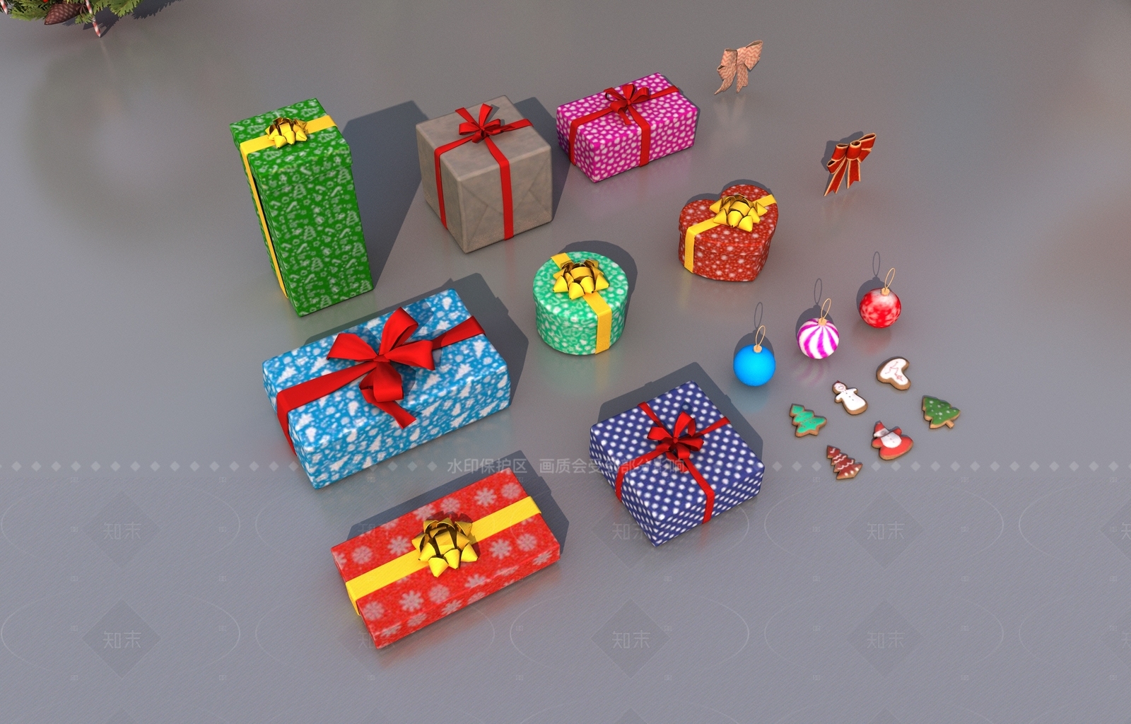 现代摆件组合3D模型下载【ID:1205877184】