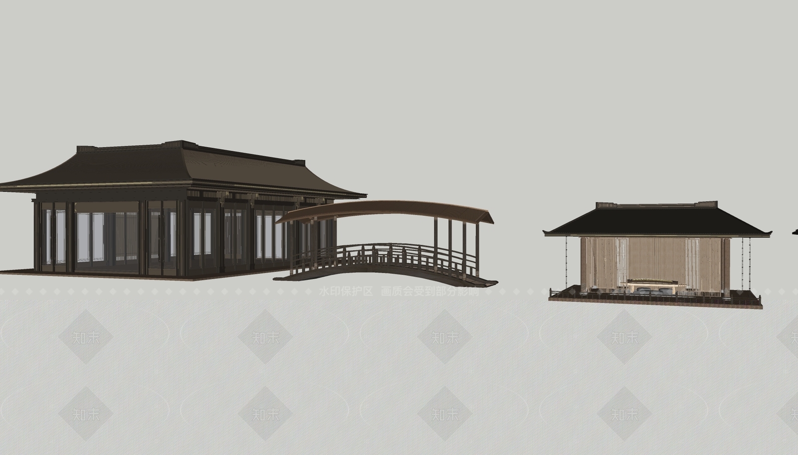 新中式中式其他景观小建筑SU模型下载【ID:1205877414】