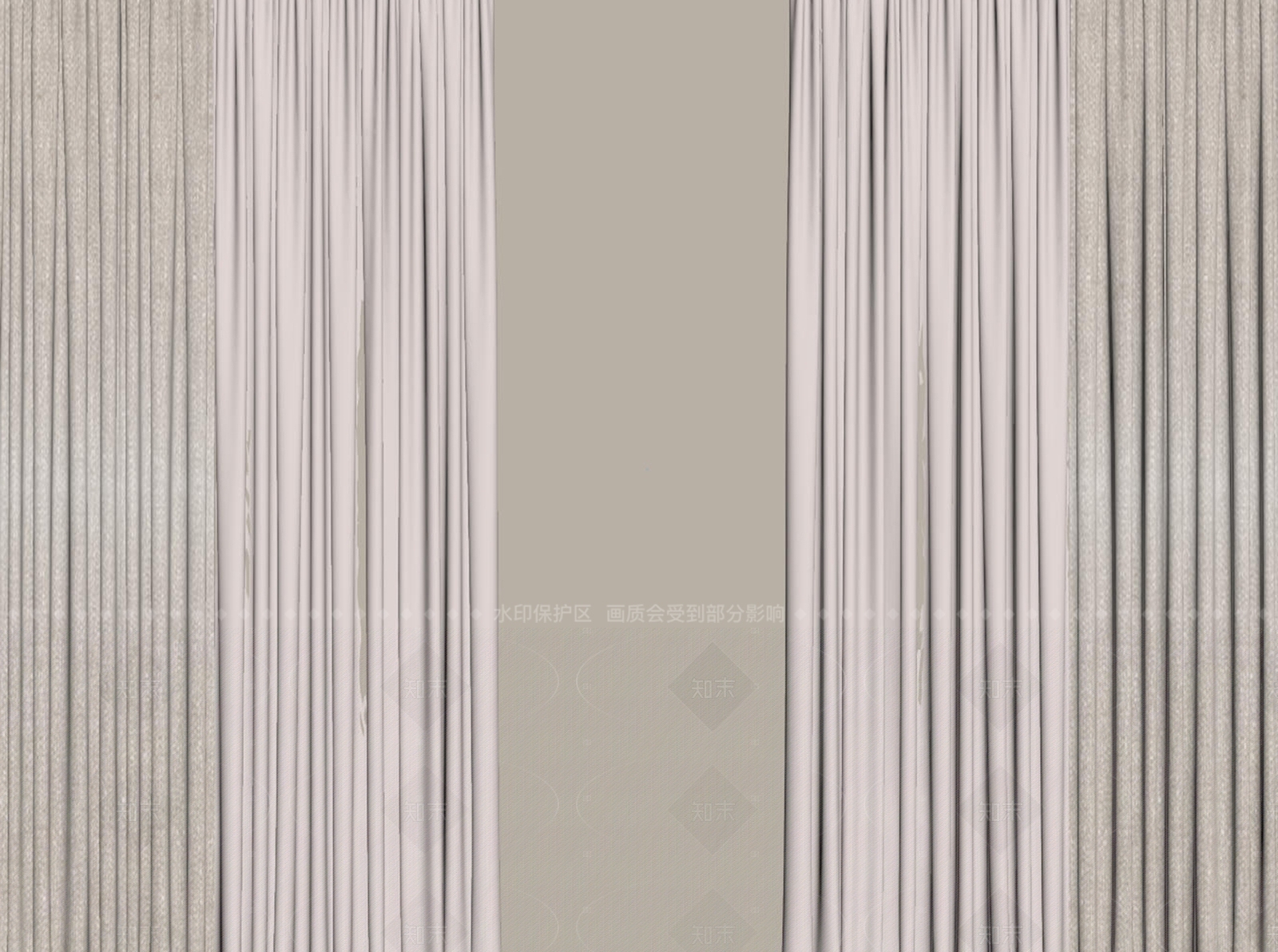 现代极简窗帘SU模型下载【ID:1205878142】