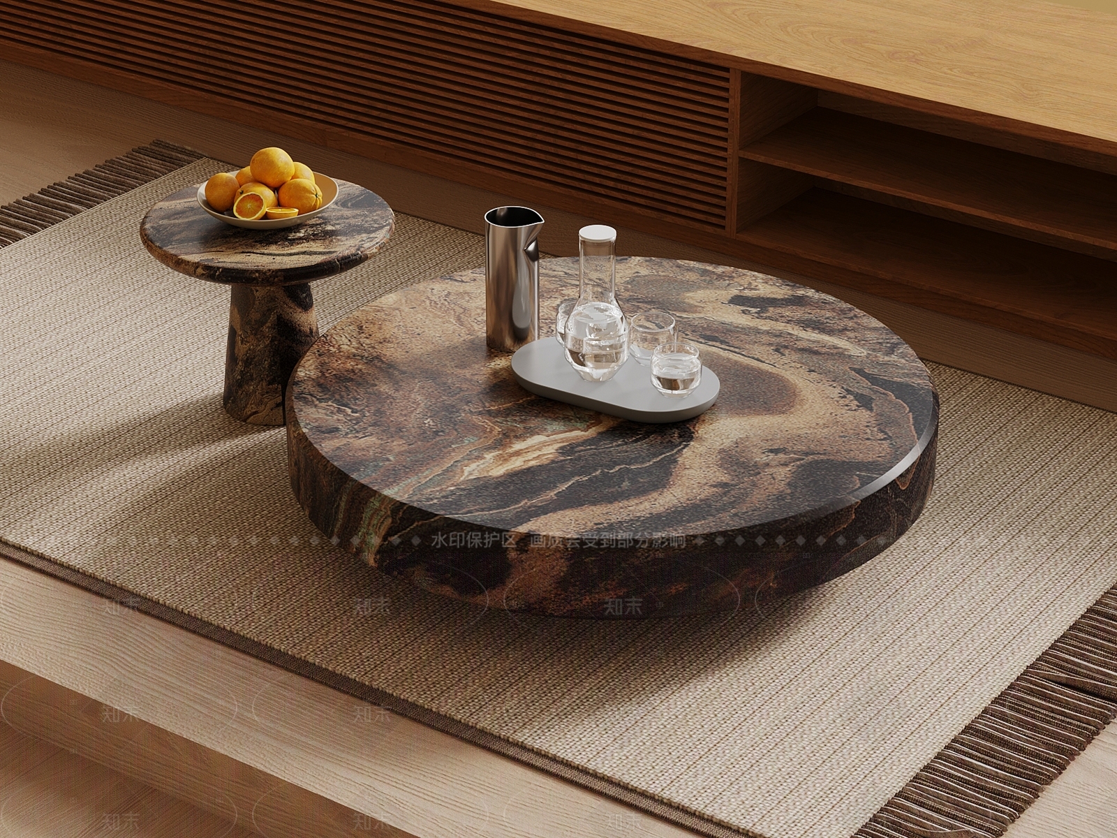 现代中古茶几SU模型下载【ID:1205881049】