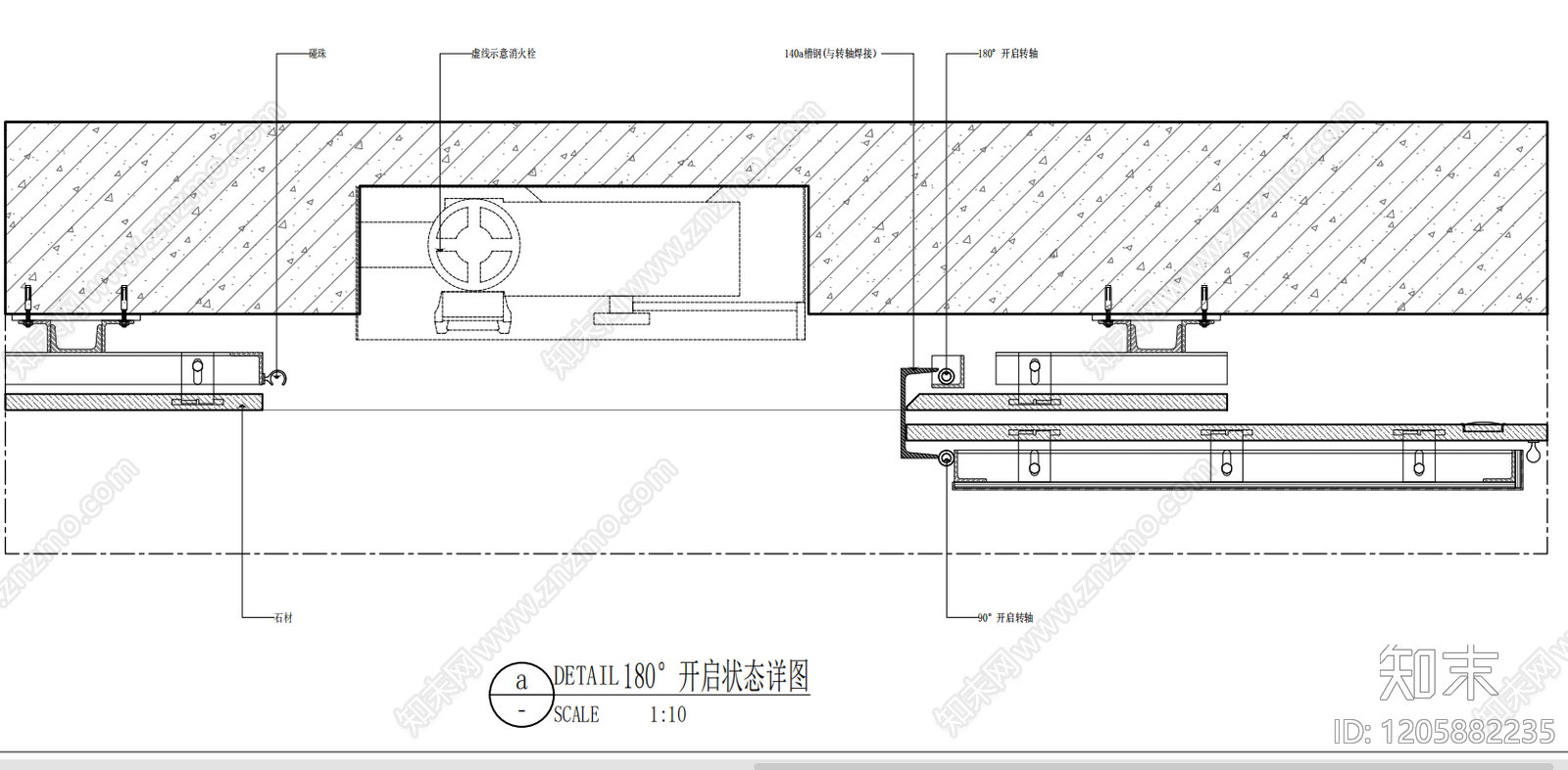 隐形门节点cad施工图下载【ID:1205882235】