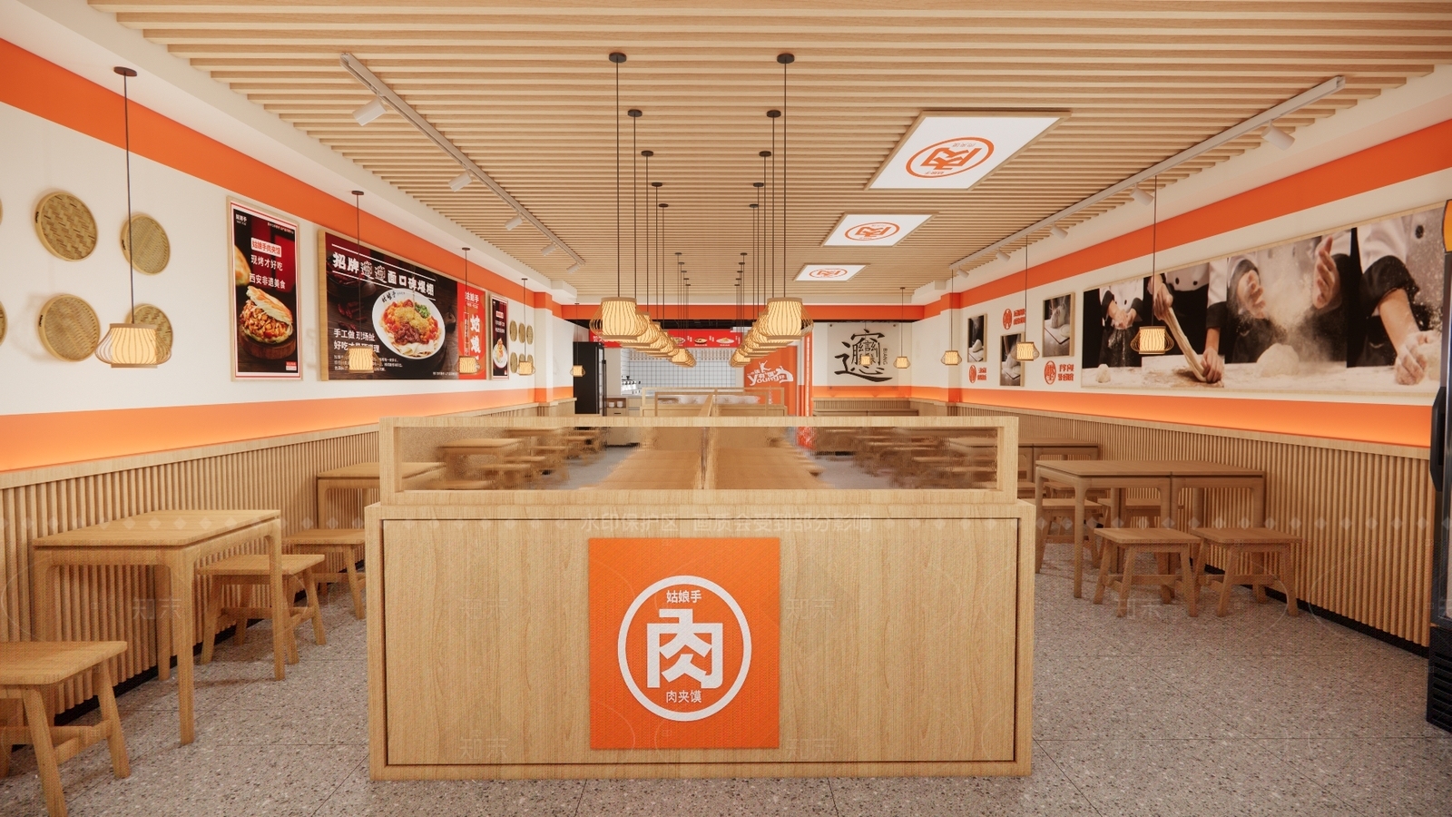 现代快餐店SU模型下载【ID:1205897066】