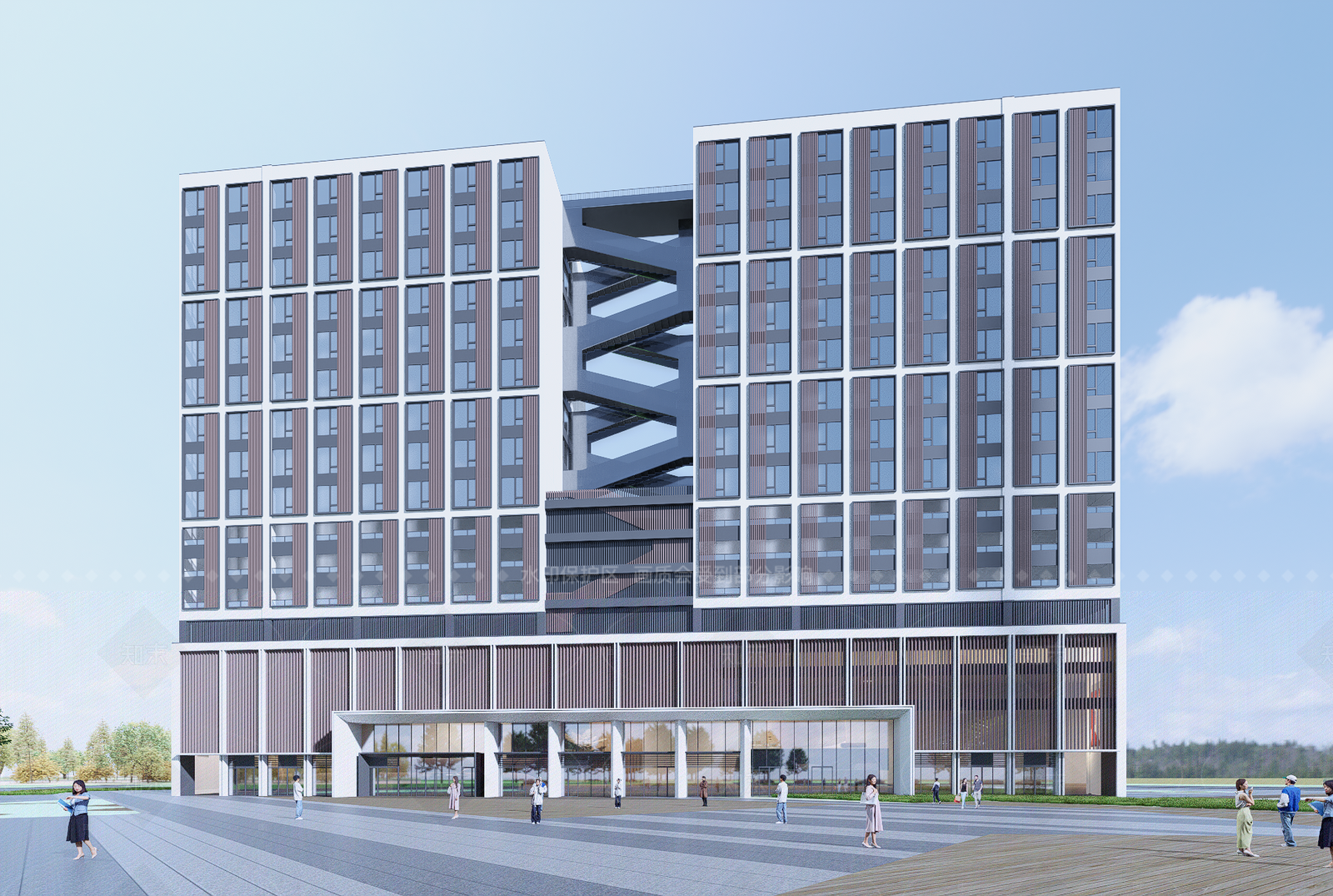 现代酒店建筑SU模型下载【ID:1205886422】