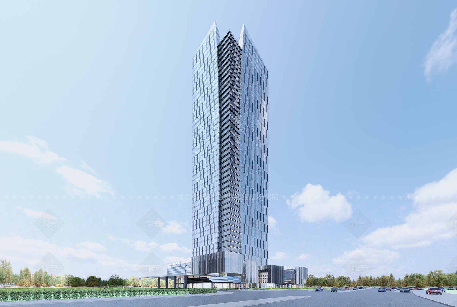 现代酒店建筑SU模型下载【ID:1205887083】