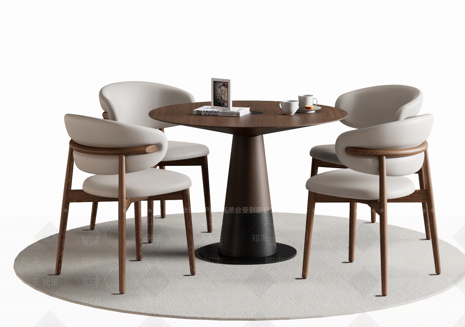 现代洽谈桌椅组合3D模型下载【ID:1205891006】