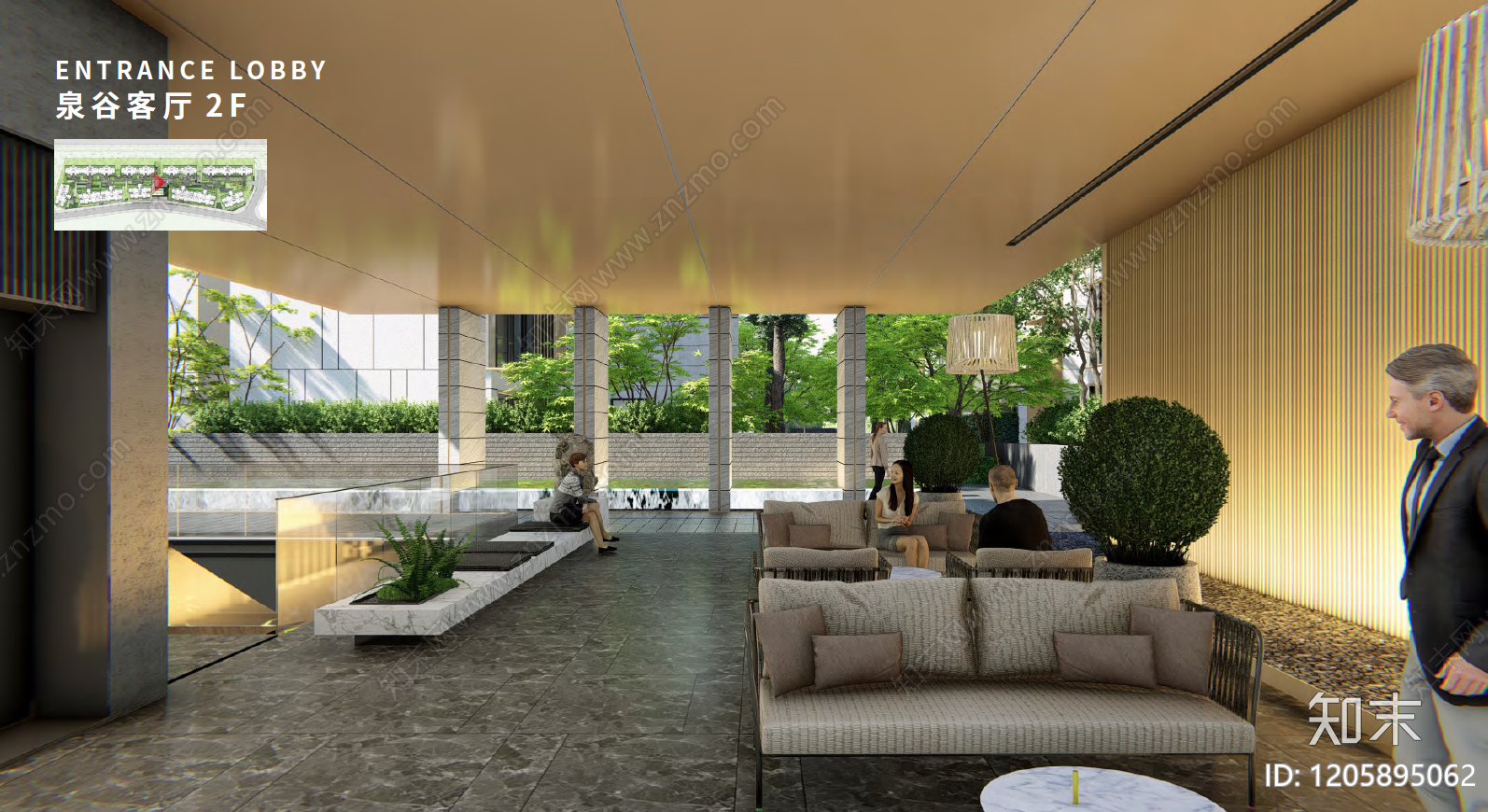 简约现代小区景观下载【ID:1205895062】