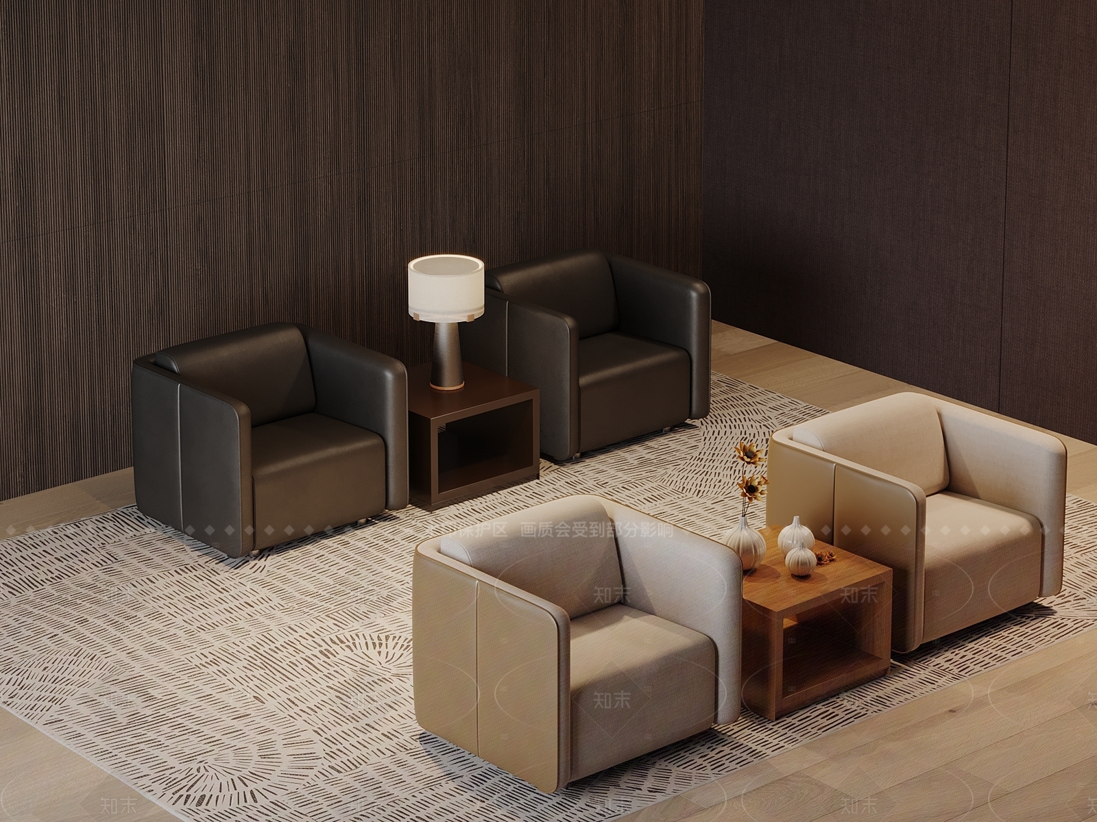 现代单人沙发3D模型下载【ID:1205897161】